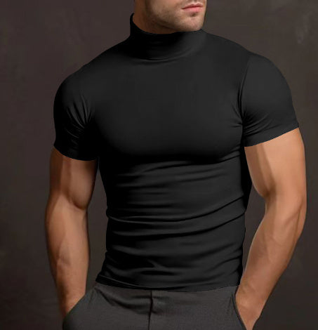 Caleb – Elegantes T-shirt Mit Hohem Kragen