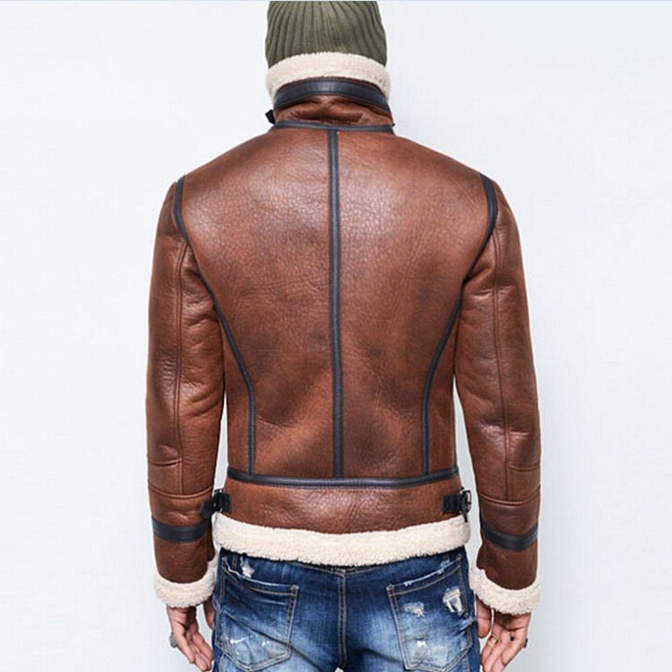 Bent - Dicke, Gefütterte Lederjacke Für Den Winter