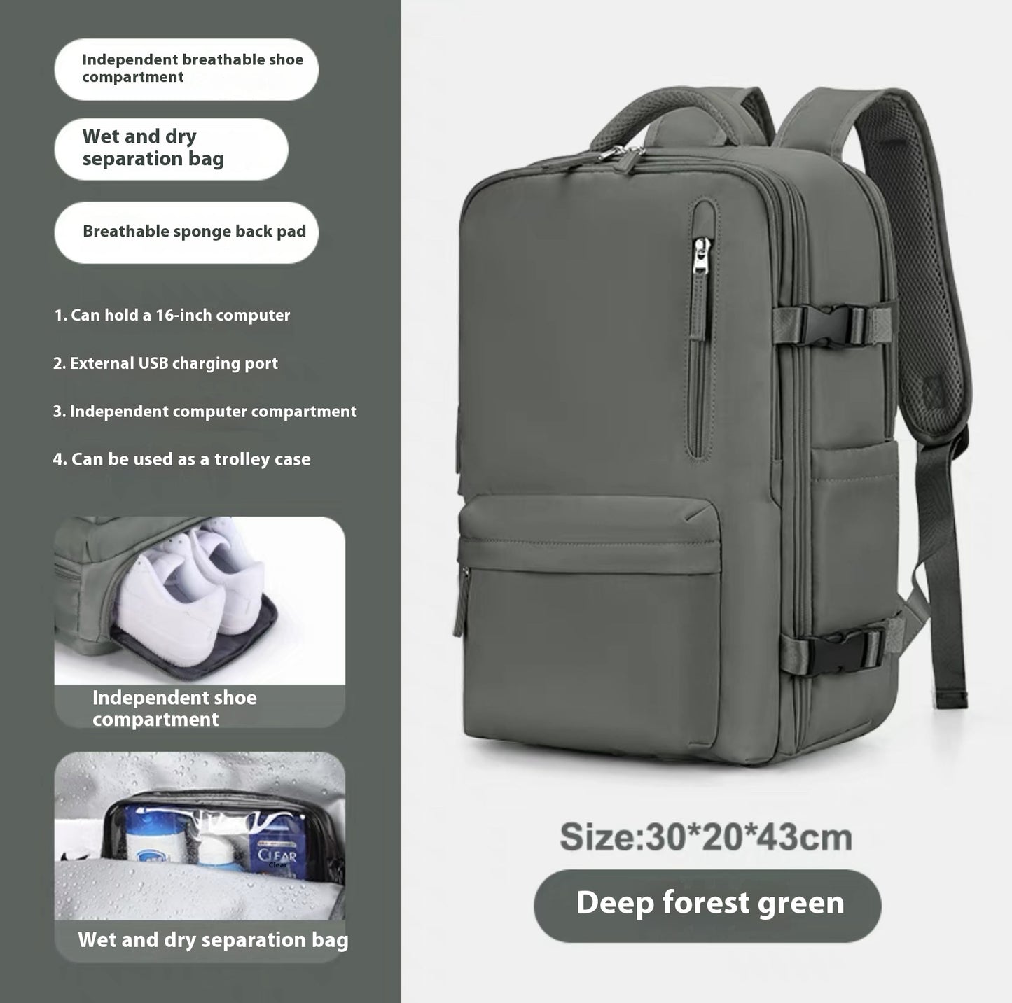 Bea - Geräumiger Vielseitiger Rucksack