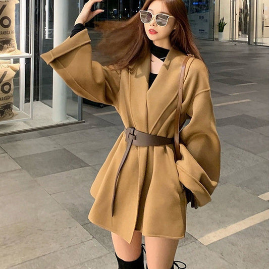 Aviva – Modische Premium-damenjacke Mit Gürtel