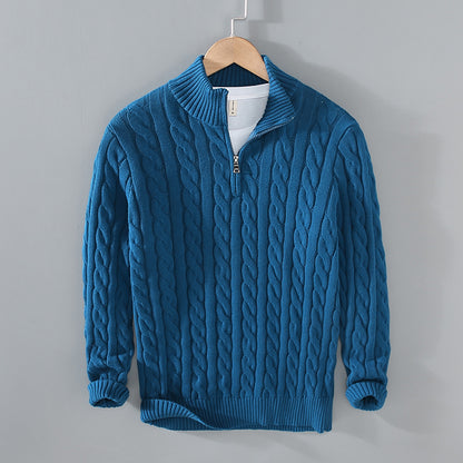 Wollpullover - Mit Halbem Reibverschluss