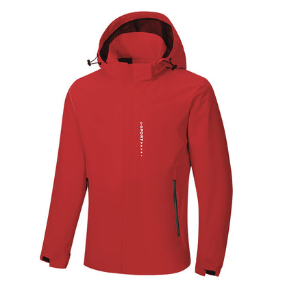 Wasser- Und Winddichte Outdoor-jacke Mit Kapuze - Ecoshield