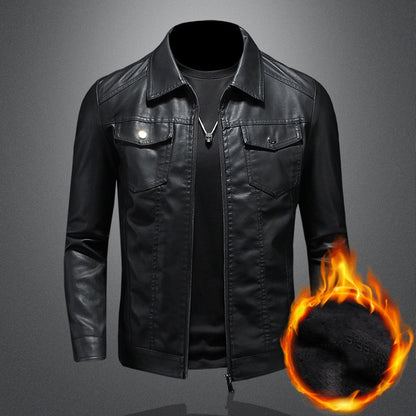 Calvin - Herren Vintage-lederjacke