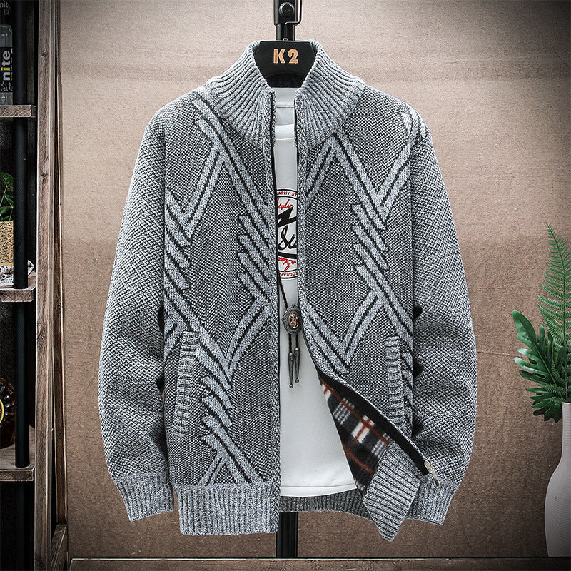 Anjo - Stripezip Weste | Trendiger Gestreifter Winter-cardigan