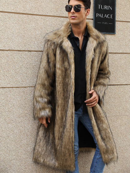 Zach – Lange Fell-winterjacke Für Herren