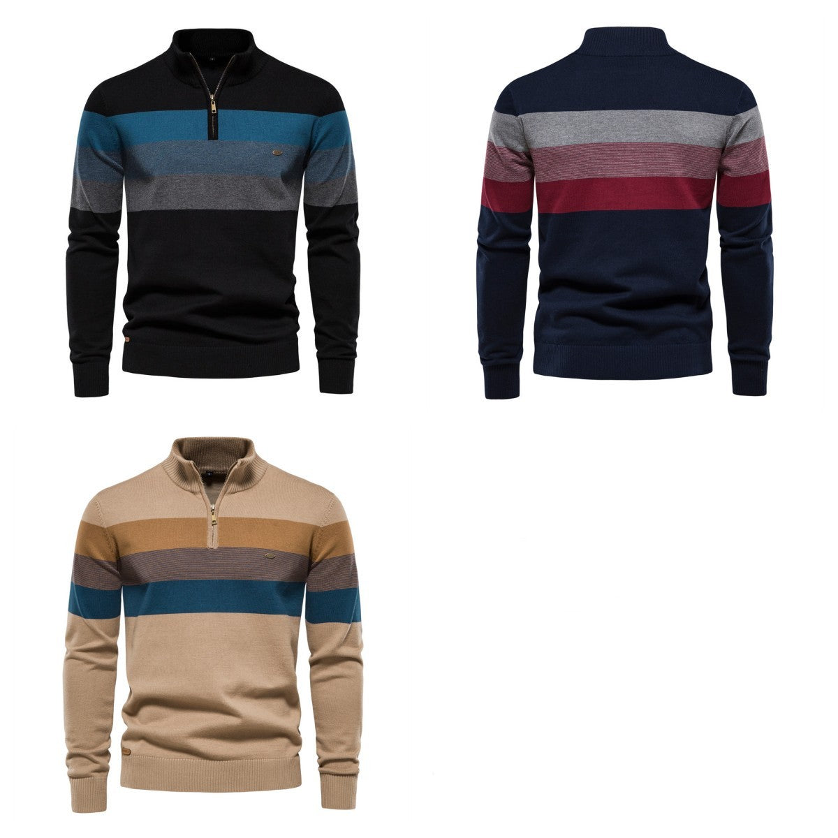 Calvin | Trendiger Gestreifter Herrenpullover