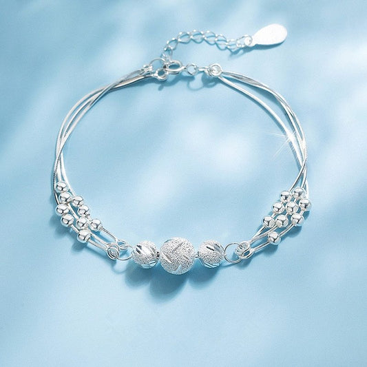 Zita - Silbernes Perlenarmband