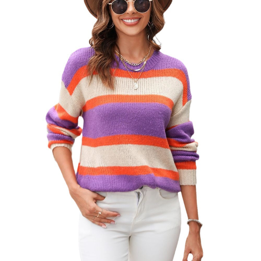 Viventia – Gestreifter Mehrfarbiger Pullover