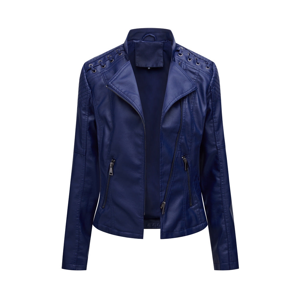Arline - Pu-lederjacke Mit Reibverschluss