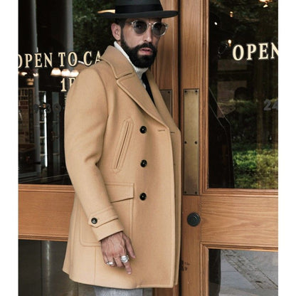 Adam - Warme Herrenjacke Mit Seitentaschen Und Jackenkragen