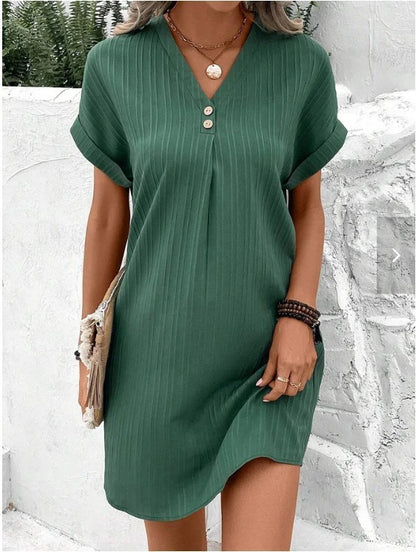 Antea - Elegantes Kleid Mit Kurzen Armeln Für Den Frühling/sommer