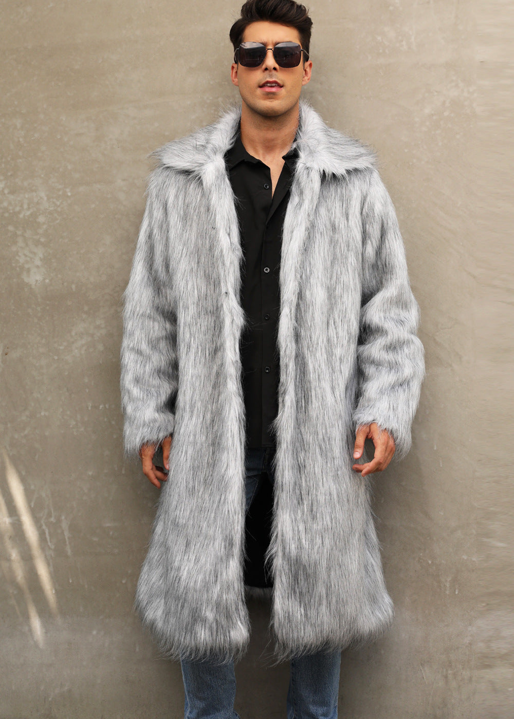 Zach – Lange Fell-winterjacke Für Herren