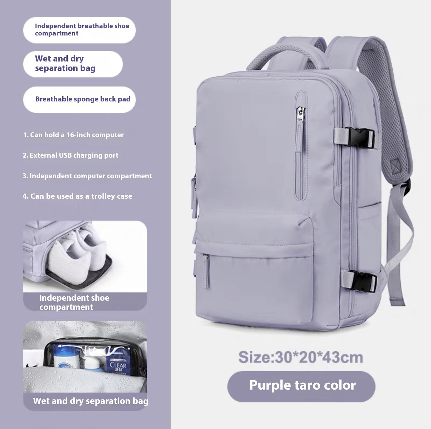 Bea - Geräumiger Vielseitiger Rucksack