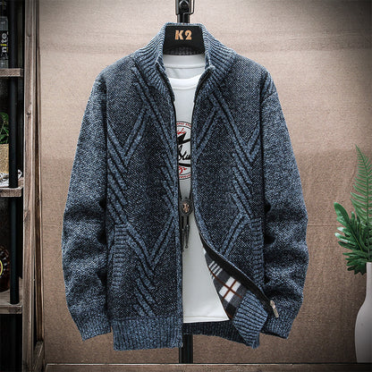 Anjo - Stripezip Weste | Trendiger Gestreifter Winter-cardigan