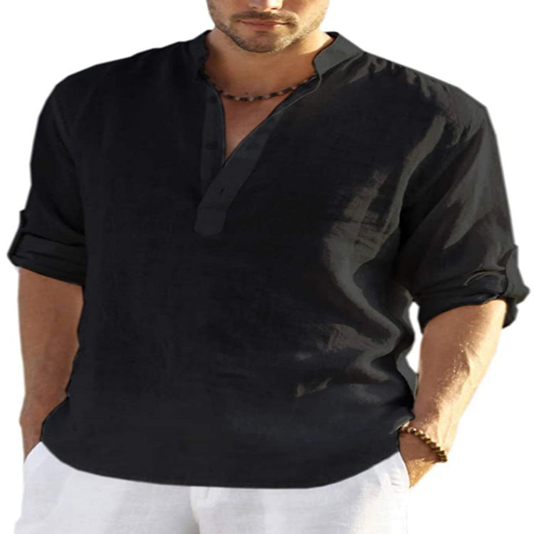 Adriano – Elegantes Leinenhemd Mit Kragen