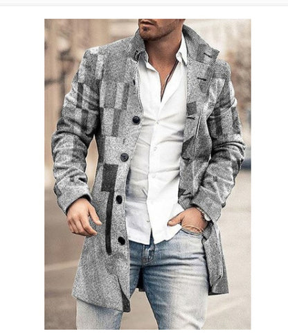 Stilvolle Mittellange Karierte Herrenjacke - Stephen