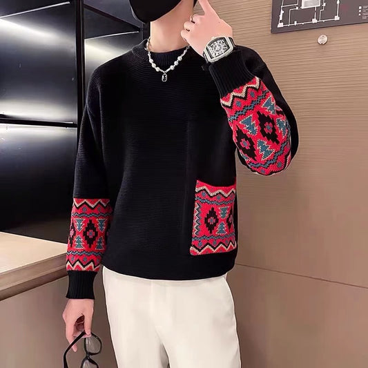Cosmin – Moderner Herrenpullover Mit Tribal-design