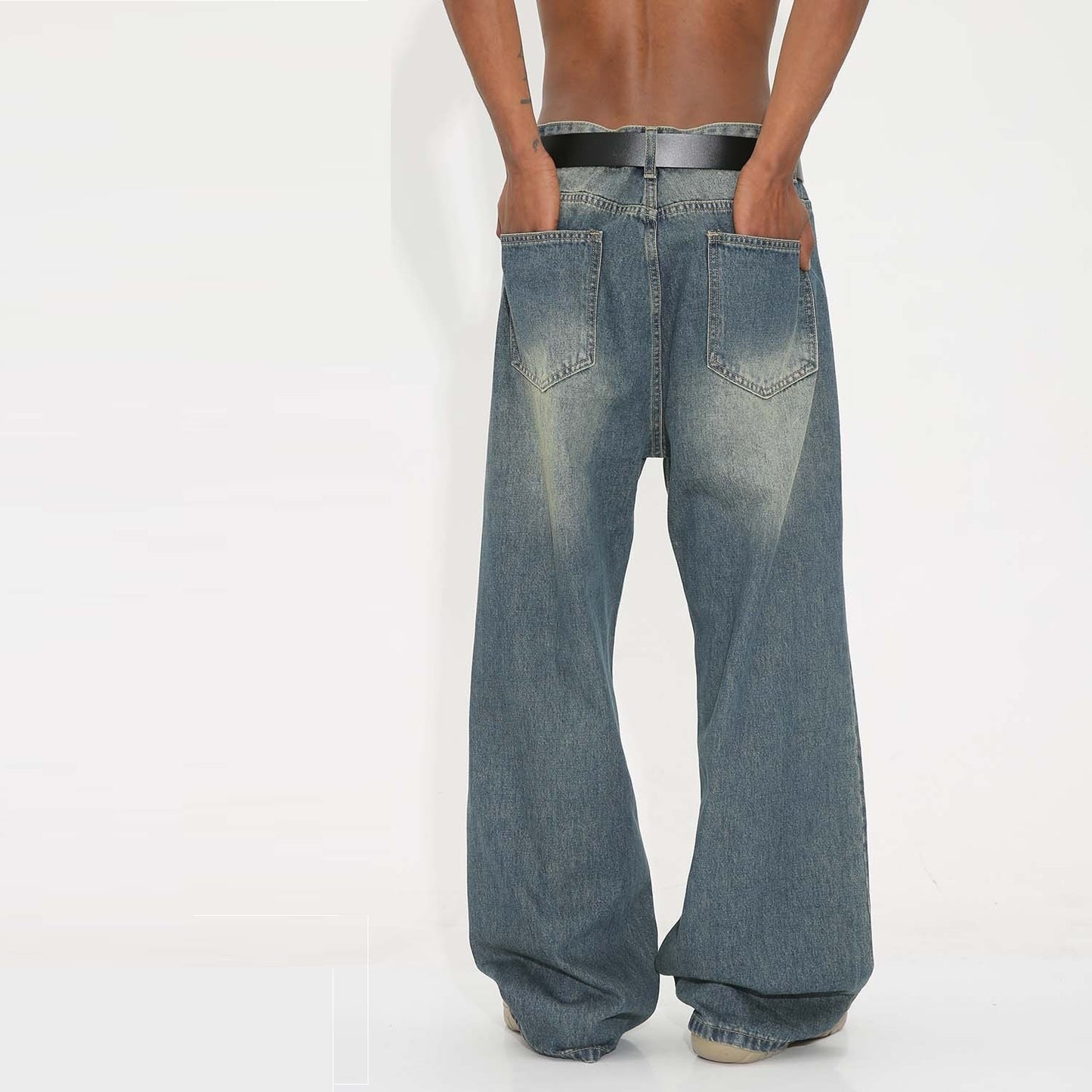 Weldon - Gewaschene Retro Weite Jeans