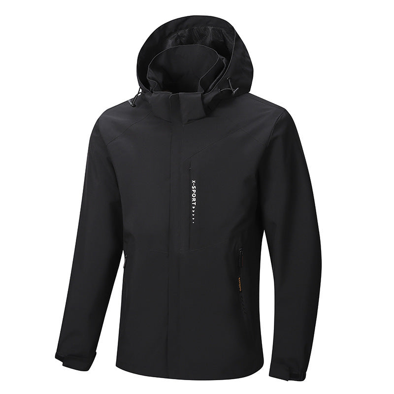 Wasser- Und Winddichte Outdoor-jacke Mit Kapuze - Ecoshield
