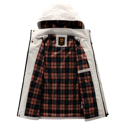 Winterparka Mit Fleecefutter | Winddichte Jacke Mit Kapuze