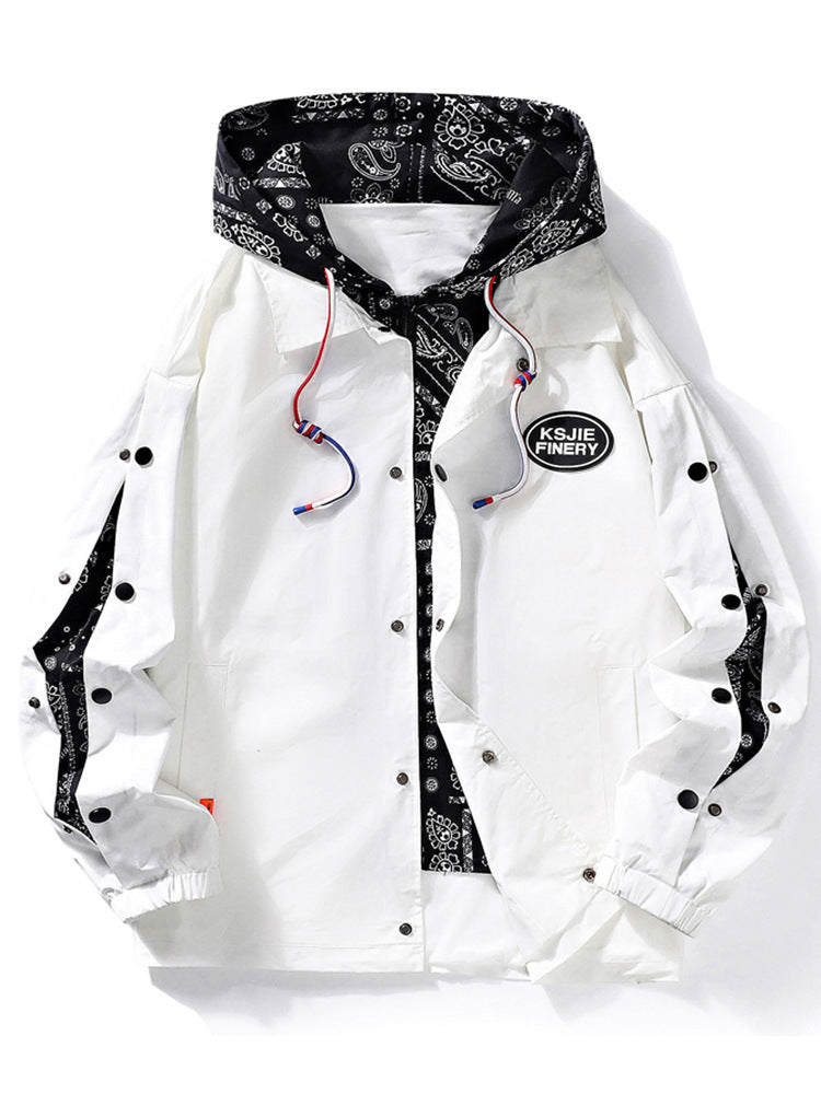 Vallois – Herrenjacke Mit Kapuze Und Bedrucktem Futter