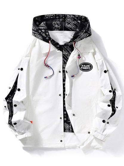 Vallois – Herrenjacke Mit Kapuze Und Bedrucktem Futter