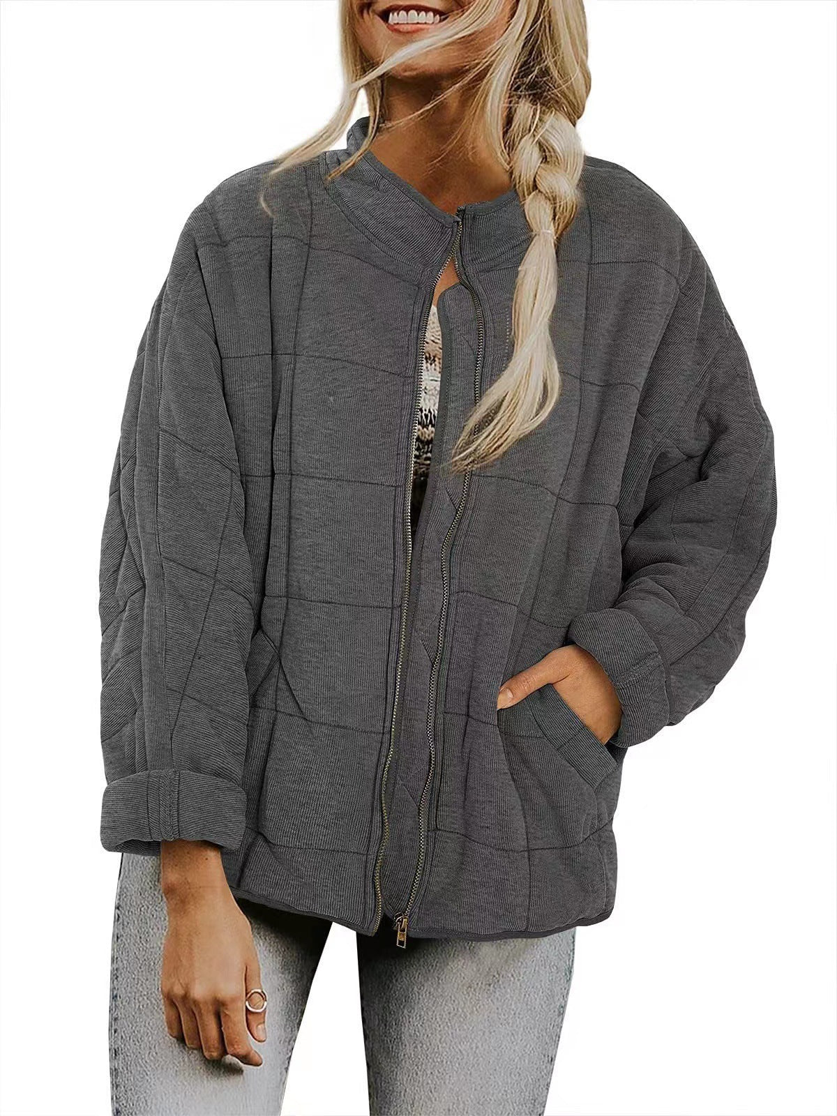Alena - Lockere Jacke Aus Dicker Baumwolle