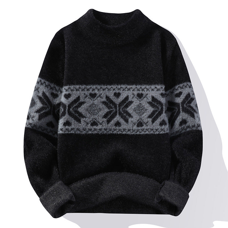 Alexander – Vintage-pullover Mit Nieten Und Reißverschluss Für Herren