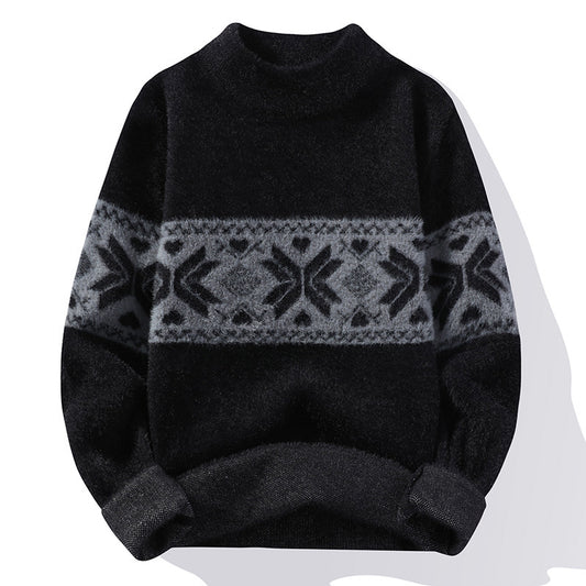 Alexander – Vintage-pullover Mit Nieten Und Reißverschluss Für Herren