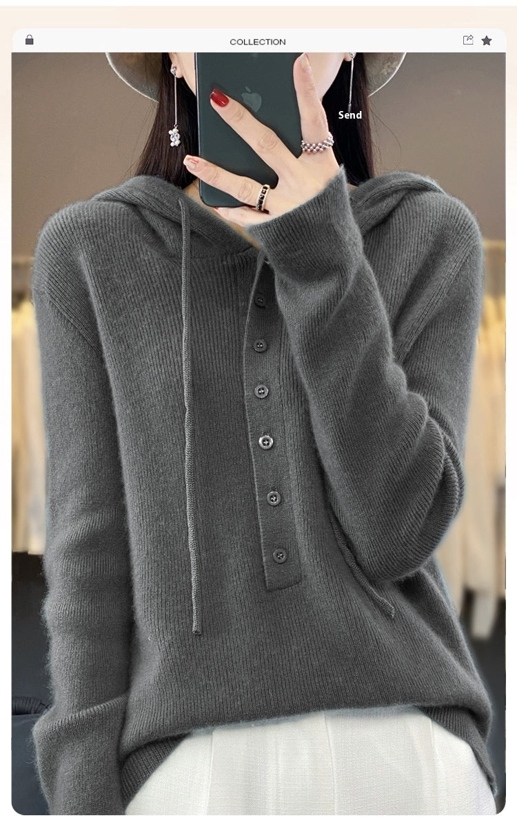 Tyra – Pullover Mit Lockerer Kapuze Und Strickpullover Mit Schnürverschluss