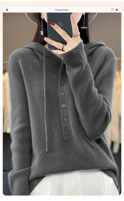 Tyra – Pullover Mit Lockerer Kapuze Und Strickpullover Mit Schnürverschluss