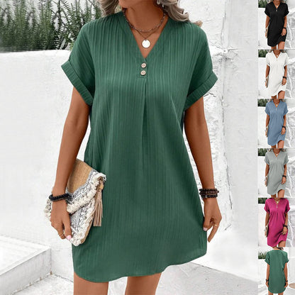 Antea - Elegantes Kleid Mit Kurzen Armeln Für Den Frühling/sommer
