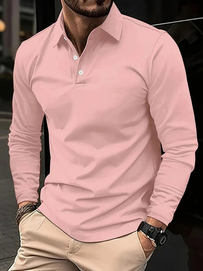William - Langarm-poloshirt