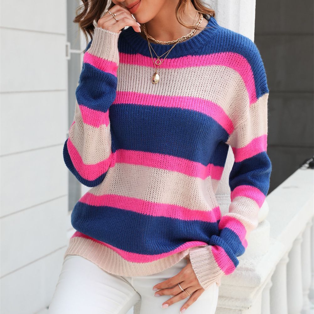 Viventia – Gestreifter Mehrfarbiger Pullover