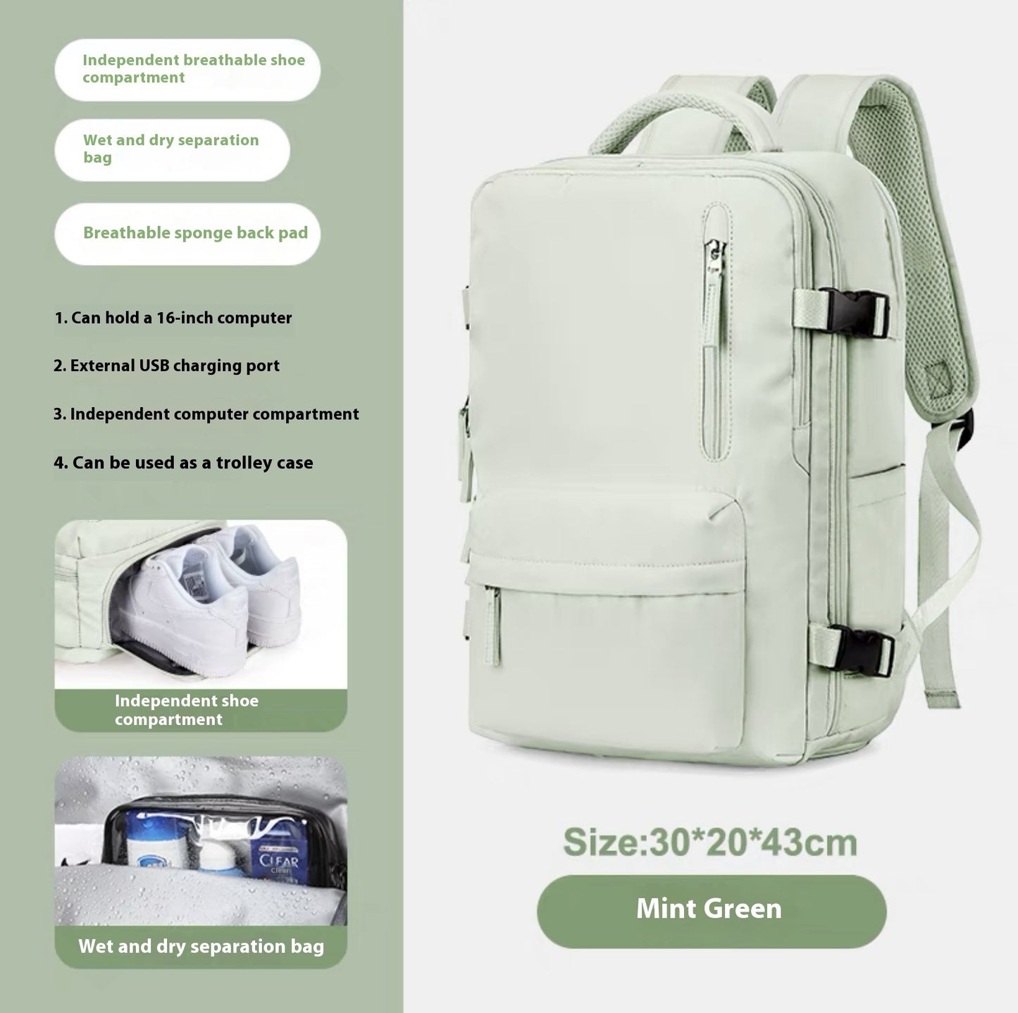 Bea - Geräumiger Vielseitiger Rucksack