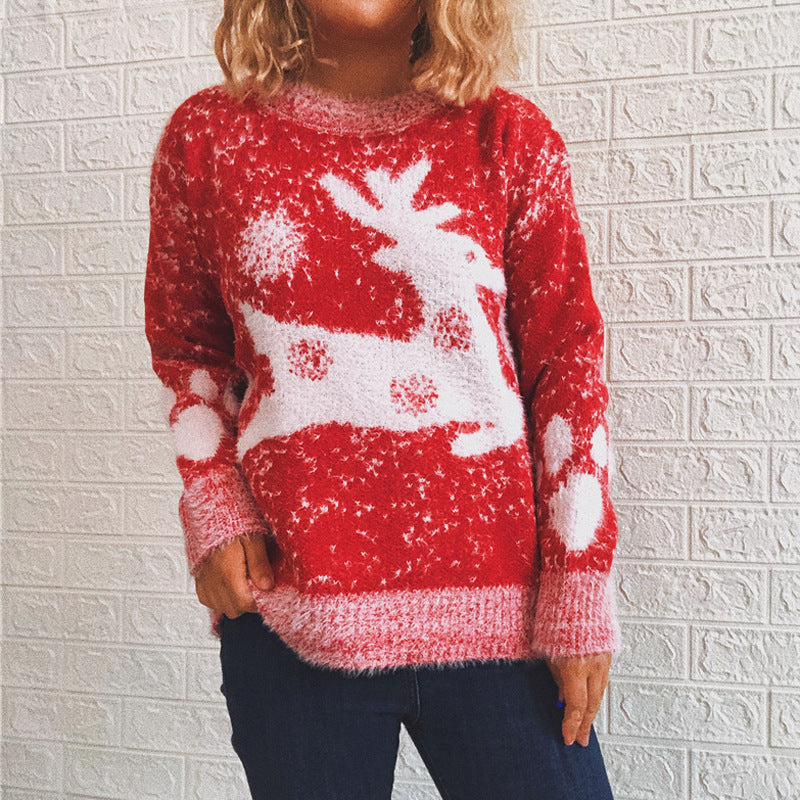 Yaretzi – Lässiger Pullover Mit Rüschen Und Dicker Nerzhaar-stickerei
