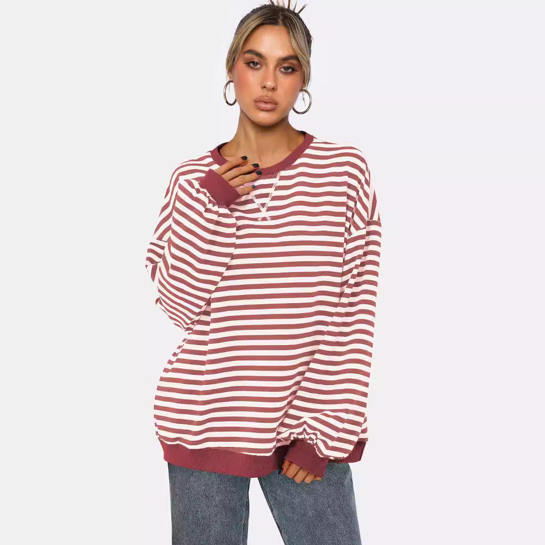 Zoe Übergroßer Pullover | Gestreifter, Gemütlicher Pullover