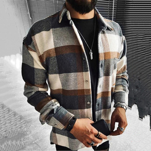 Victor – Lässige Karo-langarmjacke Für Herren