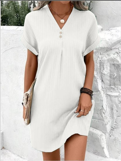 Antea - Elegantes Kleid Mit Kurzen Armeln Für Den Frühling/sommer
