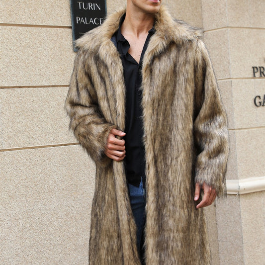 Zach – Lange Fell-winterjacke Für Herren
