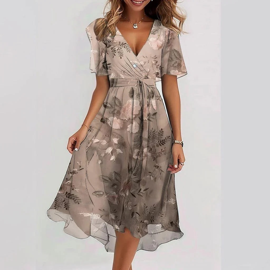 Annegret – Damenkleid Mit V-ausschnitt