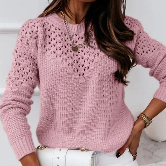 Audrey - Eleganter Hohlsaum-pullover