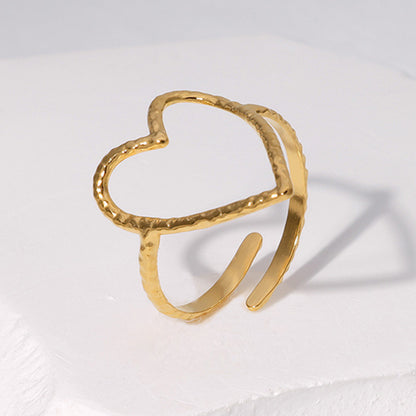 Regina - Großer Herz-Ausschnitt Ring