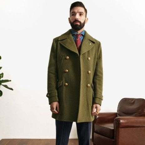 Adam - Warme Herrenjacke Mit Seitentaschen Und Jackenkragen