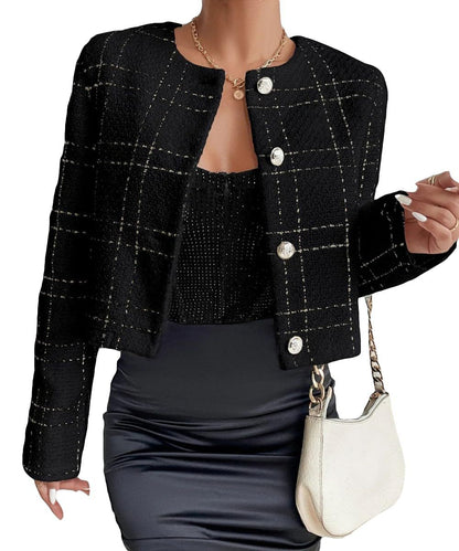 Avari - Eleganter Karierter Blazer Mit Knöpfen