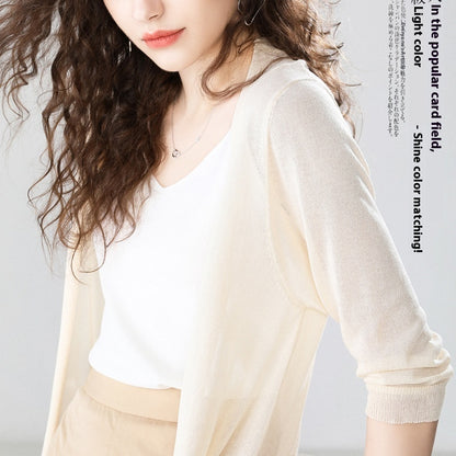 Asra - Lange Strick Pullover Jacke