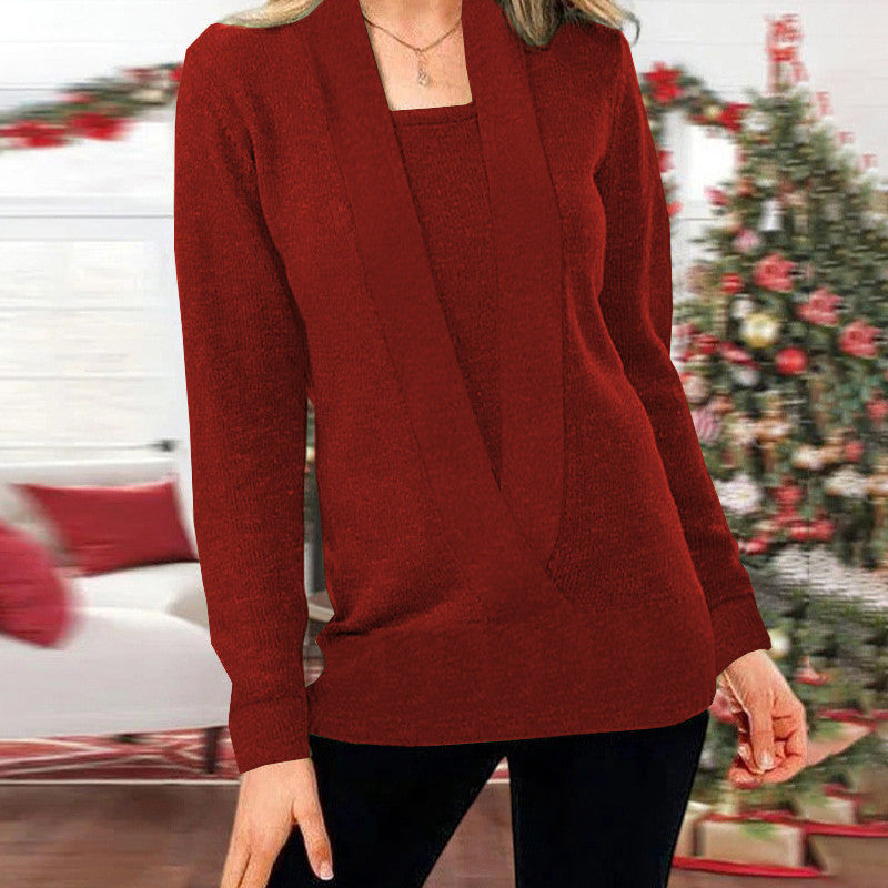 Aniek | Einzigartiger Strickpullover Mit V-ausschnitt