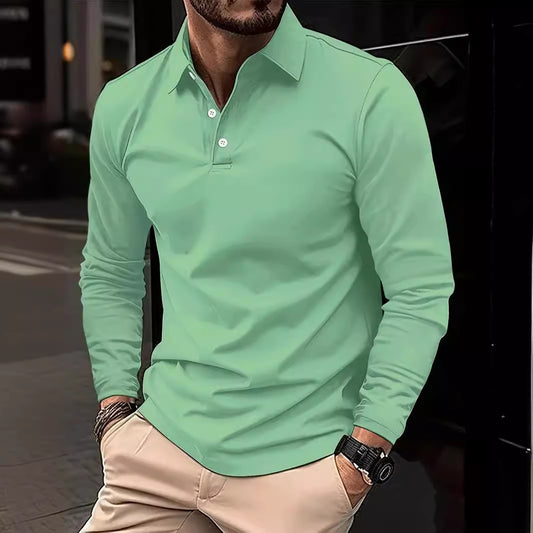 William - Langarm-poloshirt