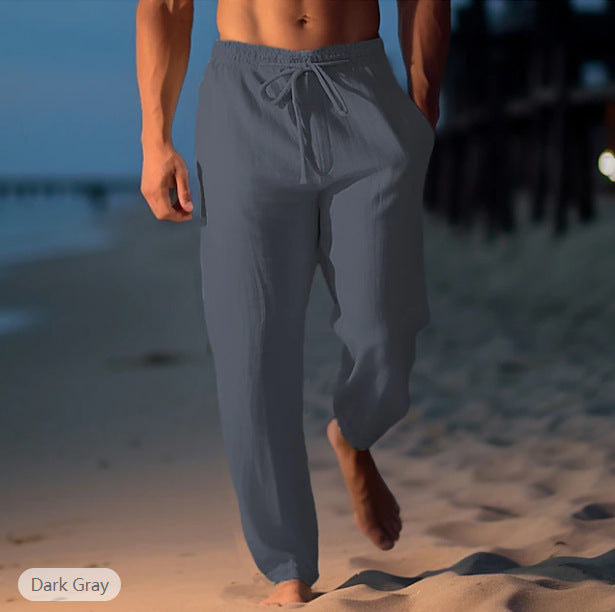 Andrew – Hochwertige, Lockere Leinenhose Für Den Frühling