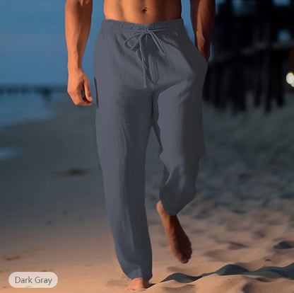 Andrew – Hochwertige, Lockere Leinenhose Für Den Frühling